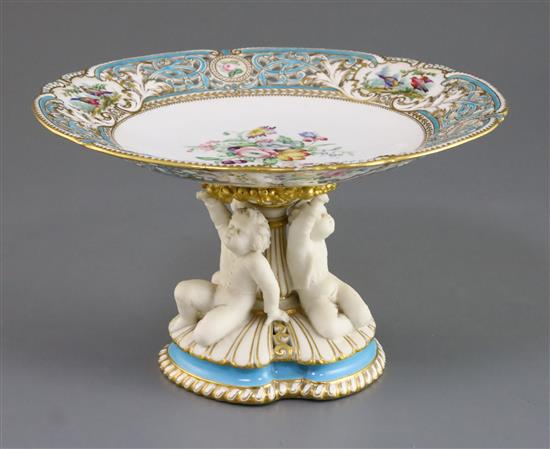 A Minton porcelain tazza, c.1860, D. 23cm